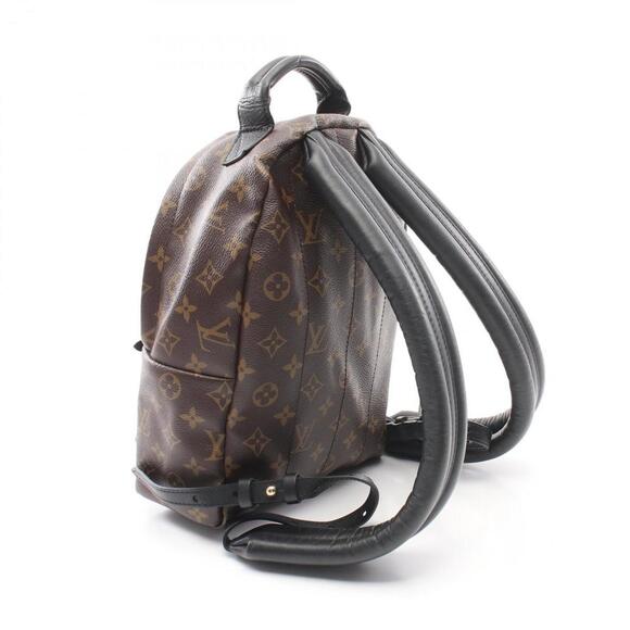 LOUIS VUITTON Black Monogram Leather Backpack - Picture 3 of 11